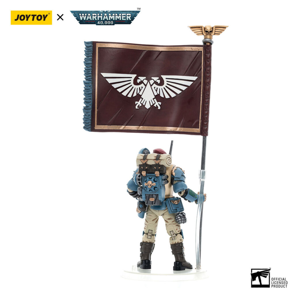 JoyToy Astra Militarum Tempestus Scions Command Squad 55th Kappic Eagles Banner Bearer2 - JoyToy Germany