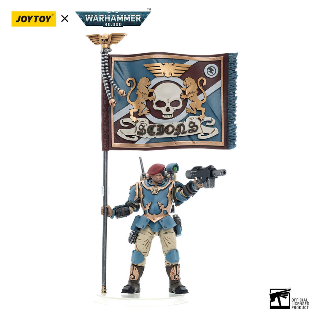 JoyToy Astra Militarum Tempestus Scions Command Squad 55th Kappic Eagles Banner Bearer3 - JoyToy Germany